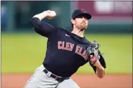  ?? Charlie Riedel / Associated Press file photo ?? Cleveland Indians pitcher Shane Bieber won the AL Cy Young Award on Wednesday night.