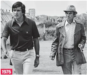  ?? ?? 1976 Got any tips? Flitcroft tries to approach Ballestero­s at Birkdale