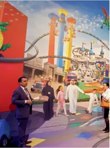  ??  ?? Visitors at Dubai Parks & Reorts’ Legoland stand. A number of key top-dra