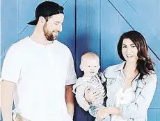  ??  ?? Upcoming W TV stars Justin Pasutto and Jillian Harris with their son Leo.