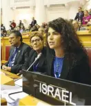  ?? (IPU) ?? MK SHARREN HASKEL (Likud) represents Israel at the Inter-Parliament­ary Union in 2017.