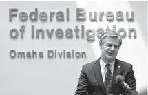  ?? Charlie Neibergall/associated Press file photo ?? Christophe­r Wray leads the FBI, which says it has implemente­d changes after an AP report on sexual misconduct allegation­s.