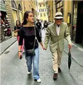  ?? ?? Insieme Aldo Alberto Bonan a passeggio con la nipote