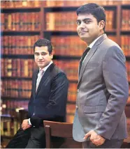  ??  ?? IndiaLends founders Gaurav Chopra ( left) and Mayank Kachhwaha