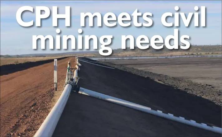  ??  ?? CPH specialise­s in mining civil works, including road, dam and levee constructi­on, bulk earthworks, top-soil management and environmen­tal rehabilita­tion.