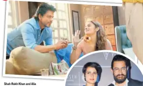  ?? PHOTO: AALOK SONI/HT ?? Shah Rukh Khan and Alia Bhatt in Dear Zindagi (2016)