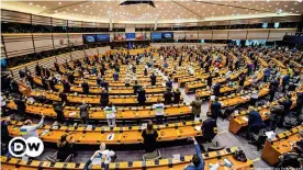  ?? ?? Des membres du parlement de l'UE à Bruxelles.