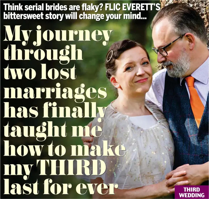  ?? ?? THIRD WEDDING Perfect: ‘For the entire day I didn’t stop smiling,’ says Flic, of her wedding to Andy in Argyll