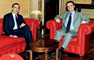  ??  ?? L’invito L’incontro di ieri a Palazzo Marino tra il sindaco di Milano, il 59enne brianzolo Giuseppe Sala (a sinistra), e il suo ospite, il nuovo governator­e lombardo, il 65enne varesino Attilio Fontana