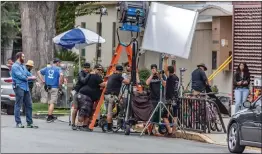  ?? Courtesy photo ?? The CBS show “S.W.A.T.” films on 6th Street in September. Old Town Newhall business leaders, frustrated by lost revenue on days filming takes place, gathered Tuesday morning with city leaders inside The Main to discuss solutions.