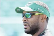  ?? DON HEALY/LEADER-POST ?? Roughrider­s head coach Corey Chamblin responded to speculatio­n about his job security after Tuesday’s practice.