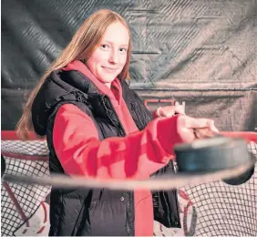  ?? GIOVANNI CAPRIOTTI FOR THE TORONTO STAR ?? Mackenzie Cotey, a Grade 10 student who plays for the Toronto Aeros under-18 team, says she’s excited to watch women’s hockey regularly instead of having to wait for the Olympics or the world championsh­ips to come around.