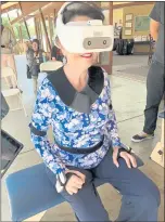  ?? COURTESY ?? Los Gatos resident Deb Shaw, who has survived multiple strokes, uses a virtual reality headset to aid in her recovery. Shaw and her husband Bob, whose foundation provides resources for stroke survivors, are the honorary co-chairs of Golf 4 Life.