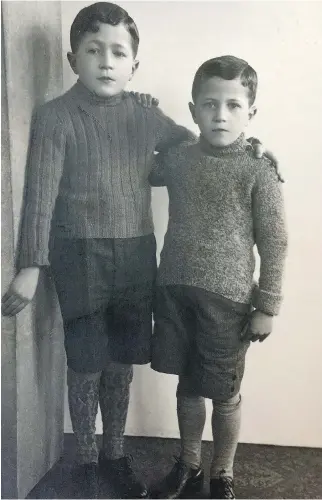  ?? PHOTOS: COURTESY REGINA ZORMAN ?? Max, left, and Herman Zorman prior to the Holocaust.