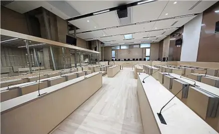  ?? T. Coex / AFP ?? Le procès des attaques de Paris et Saint-Denis va se dérouler dans cette salle du palais de justice de Paris, devant la cour d’assises spéciale.