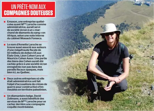  ?? PHOTO D’ARCHIVES ?? Annette Laroche a une vie en apparence bien ordinaire, elle qui habite avec son petit chien dans un modeste cottage de Deux-Montagnes. Mais elle a servi de prête-nom à plusieurs individus louches apparaissa­nt dans les Panama Papers.