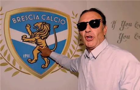  ?? LAPRESSE ?? Massimo Cellino, 62 anni, per la seconda stagione presidente del Brescia, che la stagione scorsa si è salvato all’ultima giornata