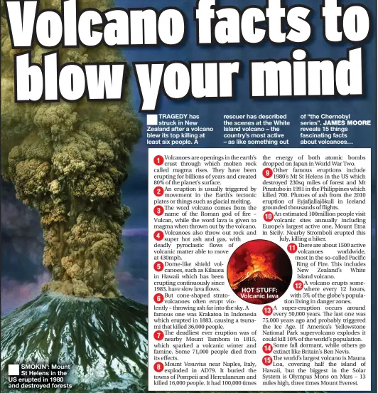  ??  ?? ■
SMOKIN’: Mount St Helens in the US erupted in 1980 and destroyed forests