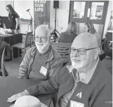  ?? ROSIE MULLALEY/THE TELEGRAM ?? Christophe­r Williams (left) of St. John’s and Ron Collins of Mount Pearl said participat­ing in the Canadian Hard of Hearing Associatio­n-newfoundla­nd and Labrador’s lipreading course helped them better understand others and participat­e in conversati­ons.