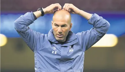  ?? Picture: Getty Images ?? HEAD-SCRATCHING TIME. Real Madrid’s poor start to their La Liga campaign is giving manager Zinedine Zidane a few headaches.