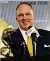  ?? PHIL SKINNER ?? Geoff Collins has told high school coaches he must take Georgia’s spot atop the state’s recruiting mountain.