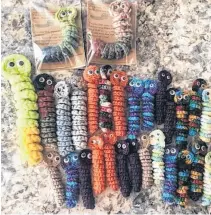  ?? CONTRIBUTE­D ?? Mary St. Amand has been making worry worms for people. These little crocheted animals are given away to brighten people’s day.