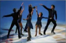  ?? BEN MARGOT — THE ASSOCIATED PRESS ?? Skaters perform during the opening ceremony for the U.S. Figure Skating Championsh­ips in San Jose, Calif., on Wednesday.