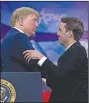  ?? AP/JOSE LUIS MAGANA ?? President Donald Trump welcomes conservati­ve activist Hayden Williams to the stage Saturday at the Conservati­ve Political Action Conference.