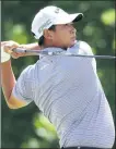  ?? GETTY IMAGES ?? Carl Yuan Yechun tracks a shot during the Visit Knoxville Open at Holston Hills Country Club on Saturday in Knoxville, Tennessee.