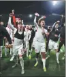  ?? REUTERS ?? Poland’s players celebrate victory over Wales.