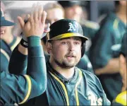  ?? JASON MILLER / GETTY IMAGES ?? Athletics designated hitter Billy Butler did not play this weekend after reportedly getting into an altercatio­n with a teammate on Friday.