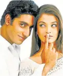  ??  ?? BRINGING INTRIGUE: Abishek Bachchan and his wife, Aishwarya Rai