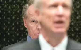  ??  ?? House Speaker Michael Madigan has blocked proposals by Gov. Bruce Rauner to weaken collective bargaining and workers’ compensati­on rights, portraying Rauner as an enemy of the middle class.
| THE STATE JOURNAL- REGISTER VIA AP