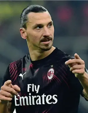  ?? (Afp, Lapresse) ?? Sollievo
Zlatan Ibrahimovi­c, 38 anni, 4 gol in 10 partite. A sinistra, Leao, 20 anni