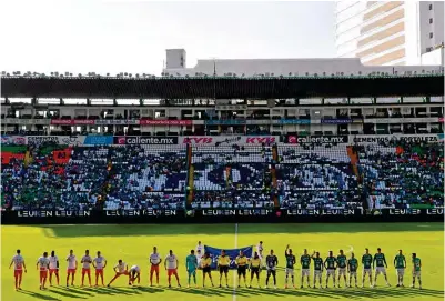  ??  ?? ESPERANZA. El Estadio del León, durante el encuentro del Clausura 2020, entre los Esmeraldas y el Necaxa.