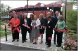  ?? LAUREN HALLIGAN — MEDIANEWS GROUP ?? A ribbon-cutting ceremony is held Wednesday to mark the completed ramp renovation project at Saratoga Performing Arts Center.