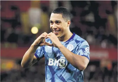  ?? Picture: Getty Images ?? PICTURE PERFECT. Aston Villa’s Youri Tielemans celebrates after scoring a goal during their English Premier League match against Sheffield United at Bramall Lane on Saturday.