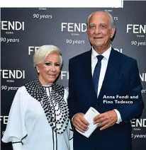  ??  ?? Anna Fendi and Pino Tedesco