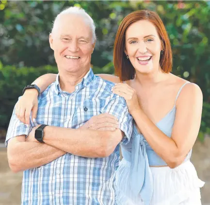  ?? Picture: Shae Beplate ?? Katie Grice pictured with her dad Tony Grice, is lacing up her runners to walk 100km by the end of September and raise funds for Prostate Cancer Awareness Month.