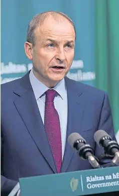  ??  ?? SORRY: Taoiseach Micheal Martin issued apology.