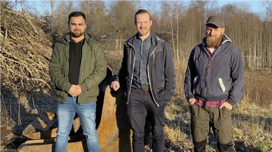  ??  ?? styrelseme­dlemmar från Hylte skateparkf­örening, från vänster: adem amzovic, Johan Petersson (ordförande) och tamas Bengtsson.
