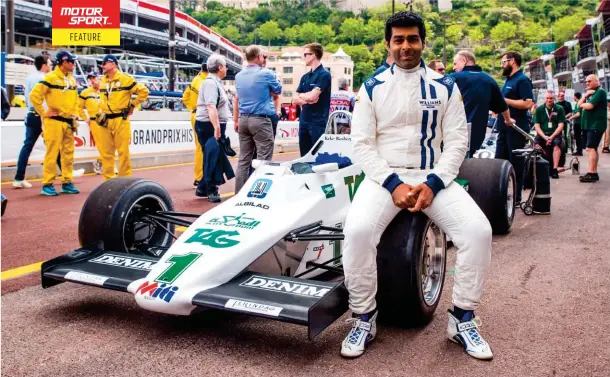  ??  ?? Above: In addition to reporting on F1 races Karun is busy with multiple engagement­s with Williams’ heritage division