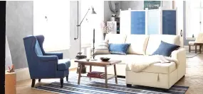  ??  ?? Pottery Barn designs include the SoMa Sofa Collection aimed for compact spaces and flexible use.