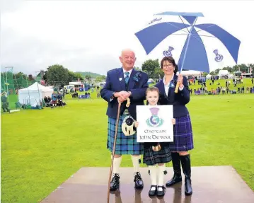  ??  ?? Happier times John Dewar, Emma Shepherd and chair Anna McLean at the 2019 gathering