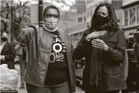  ?? David Dermer / Associated Press ?? Ohio Rep. Marcia Fudge, left, is being considered to lead the Department of Agricultur­e and would be the first Black woman to do so.