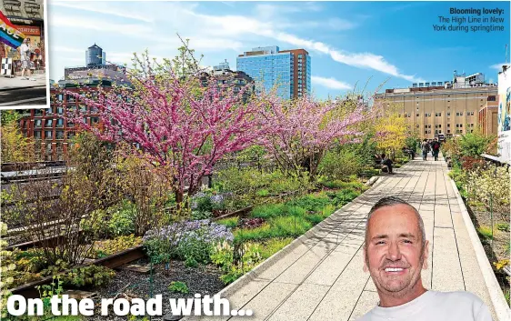  ??  ?? Blooming lovely: The High Line in New York during springtime