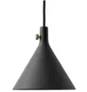  ??  ?? This conical-shaped Cast pendant light by Menu is made from cast aluminium. Hang it over a bedside table for a modern alternativ­eto a table lamp. It’s £90 from Nest