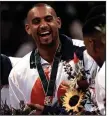  ??  ?? Grant Hill, who won an Olympic gold medal with the 1996 U.S. men’s basketball team in Atlanta, will take over as managing director of the men’s national team after this summer’s Tokyo Olympics.