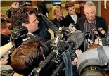  ?? PHOTO: KEVIN STENT/ STUFF ?? Ex-NZ First MP Richard Prosser talks to news media at Parliament buildings.