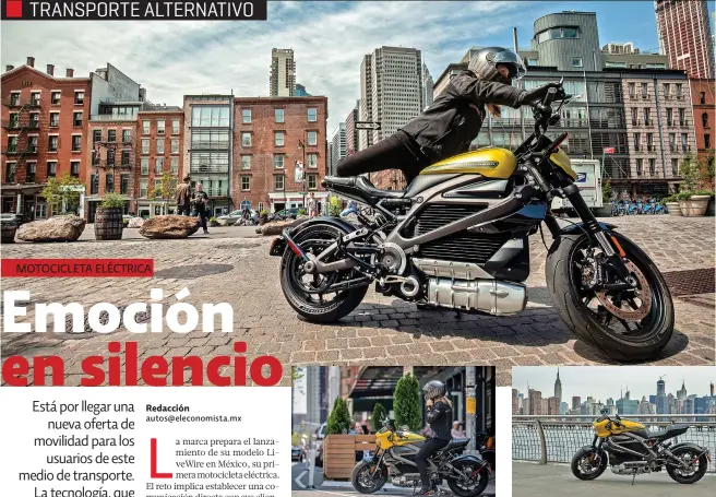  ?? Foto: Cortesía. ?? Cambio de rumbo.
Las fuentes renovables de energía alcanzaron a las motociclet­as. La Harley-Davidson LiveWire será la primera en su tipo.